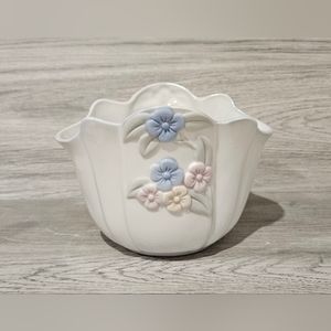 Vintage FTD Pastel Floral Vase/Planter 1992 "Especially For You!"